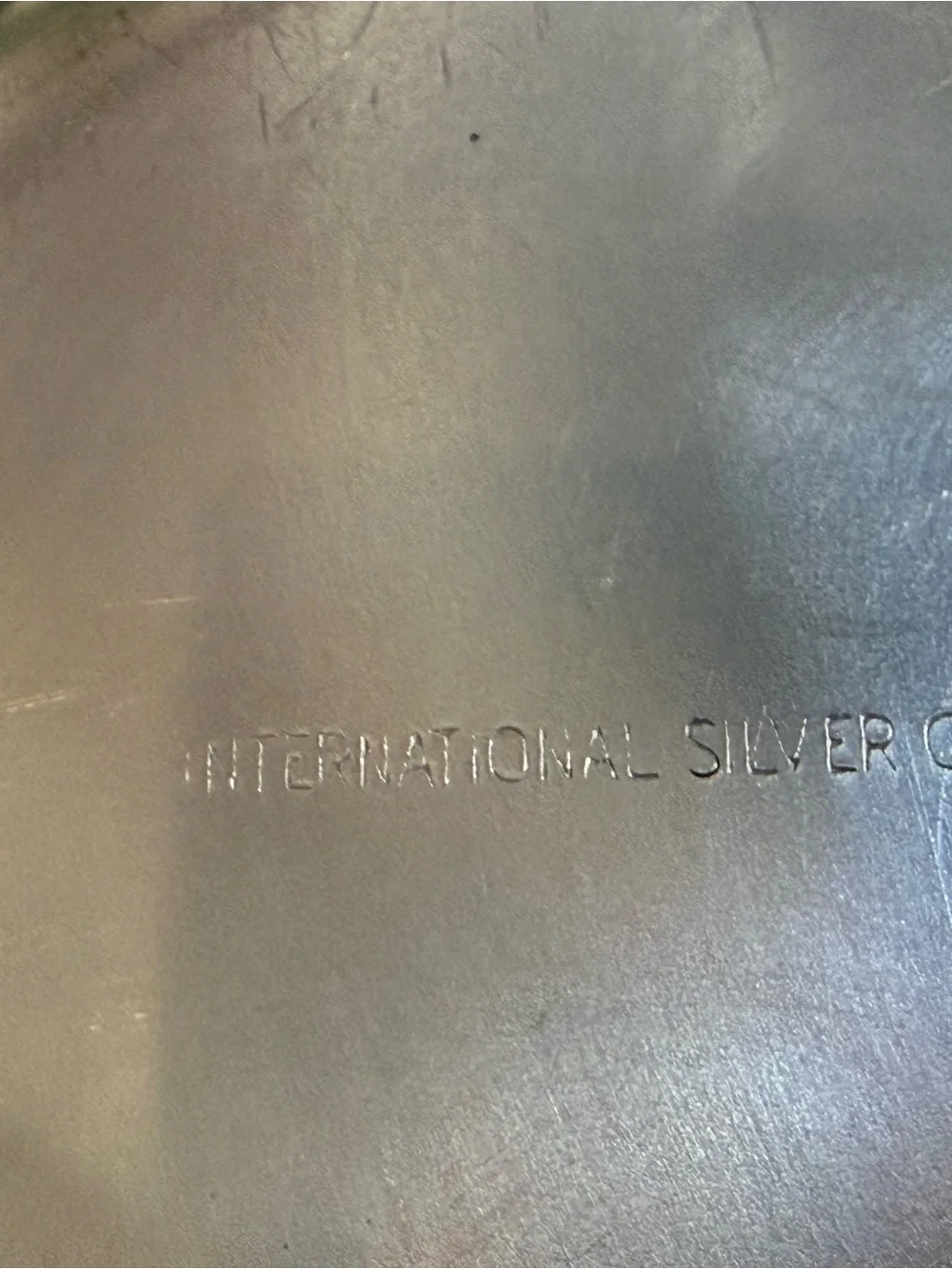 International Silver Co Silver Plate Oval Rope Edge Serving Tray 12.5